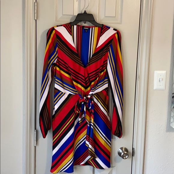 Express Multicolored Striped Dress - Picture 2 of 4